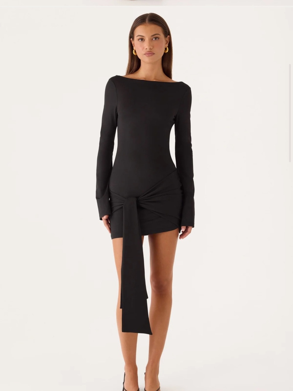 Peppermayo Holiday Scene Mini Dress Black